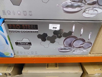 Lot 3112 - Pro Steel Fusion cookware set