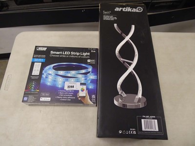 Lot 2244 - Smart LED strip light and an Artika Led table...