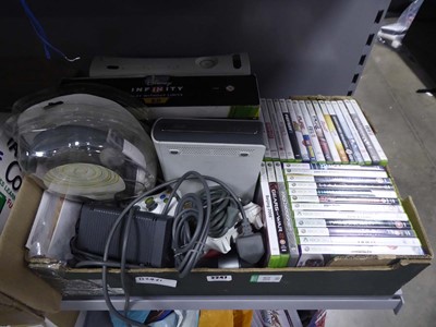 Lot 2247 - 3 XBox 360s along with games and controllers