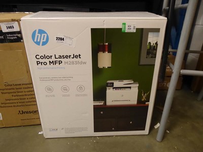 Lot 2204 - HP Colour Laserjet Pro MFPM283FPW printer, boxed