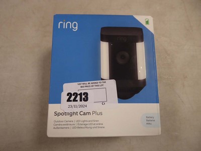 Lot 2213 - Ring Spotlight Cam Plus, boxed