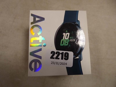 Lot 2219 - Samsung Active Galaxy watch, boxed