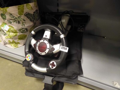 Lot 2250 - Gamester steering wheel and pedals