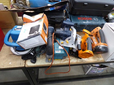 Lot 4396 - Assortment of power tools inc. Worx cordless...