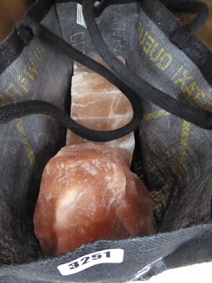 Lot 3251 - 2 Bags of Himalayan salt lamps blocks