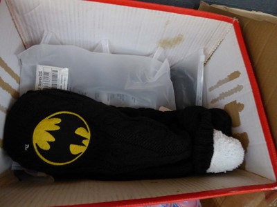 Lot 3256 - Box of Batman slipper socks