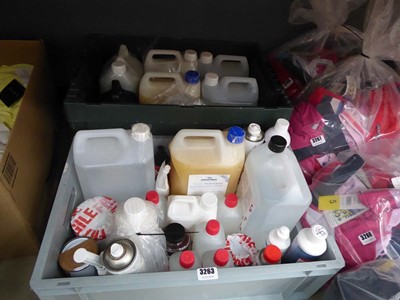 Lot 3263 - 2 Boxes of various cleaning detergents etc.