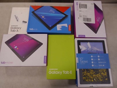 Lot 2328 - 6 Samsung and Lenovo tablets