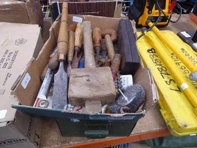 Lot 4406 - Assortment of tools inc. chisels, files,...