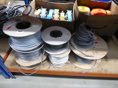 Lot 4427 - 5 rolls of network cable and 2 rolls of copper...