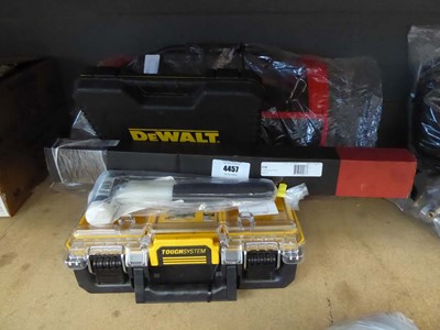 Lot 4457 - Assortment of tools inc. Amtec toolbox, Dewalt...