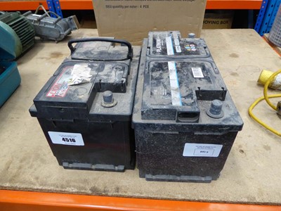 Lot 4516 - 2 assorted car batteries