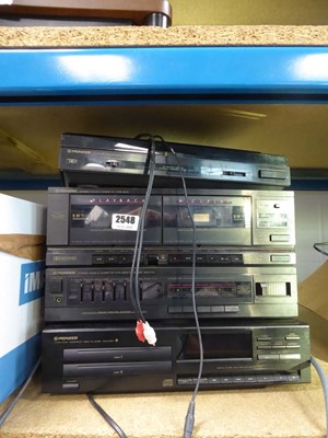 Lot 2548 - Pioneer stack music system, twin cassette deck,...