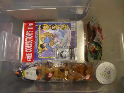 Lot 2516 - Box containing TY plushies and other toys