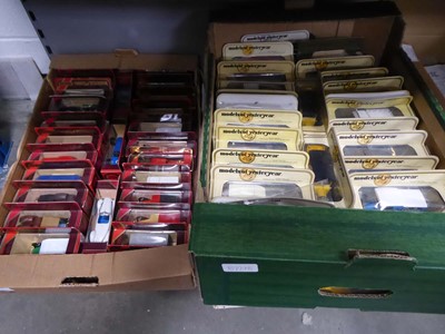 Lot 2521 - 2 boxes containing various diecast vehicles