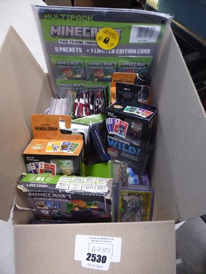 Lot 2530 - Box containing various cards and Funko Pop!...