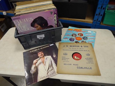 Lot 2588 - Box of various vinyl albums inc. Pat Boone,...