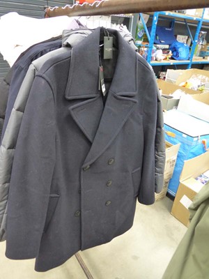 Lot 3483 - Ted Baker full buttoned wool coat in navy