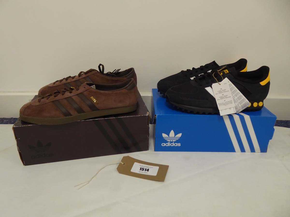 Lot 1514 - 2x Boxed pairs of Adidas to include dublin UK...