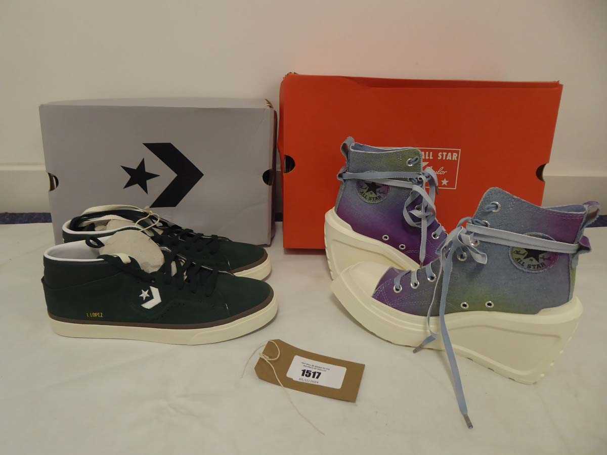 Lot 1517 - 2x Boxed pairs of Converse to include louie...