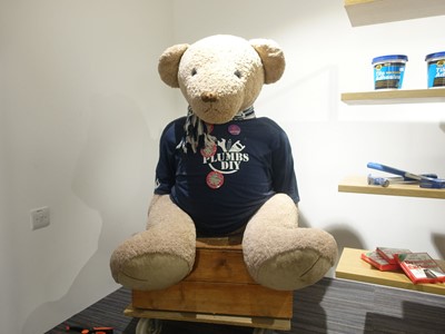 Lot ‘Ted’ a large automaton teddy bear from Plumbs...