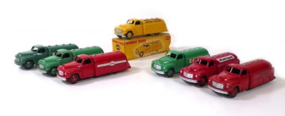 Lot Seven Dinky 443 tankers, various colours and...