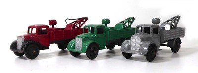 Lot Three Dinky 30e breakdown lorries, various...