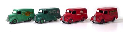 Lot Four Dinky 452 Trojan 15CWT vans 'Chivers',...