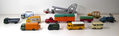 Lot Twelve French Dinky models including a skip...