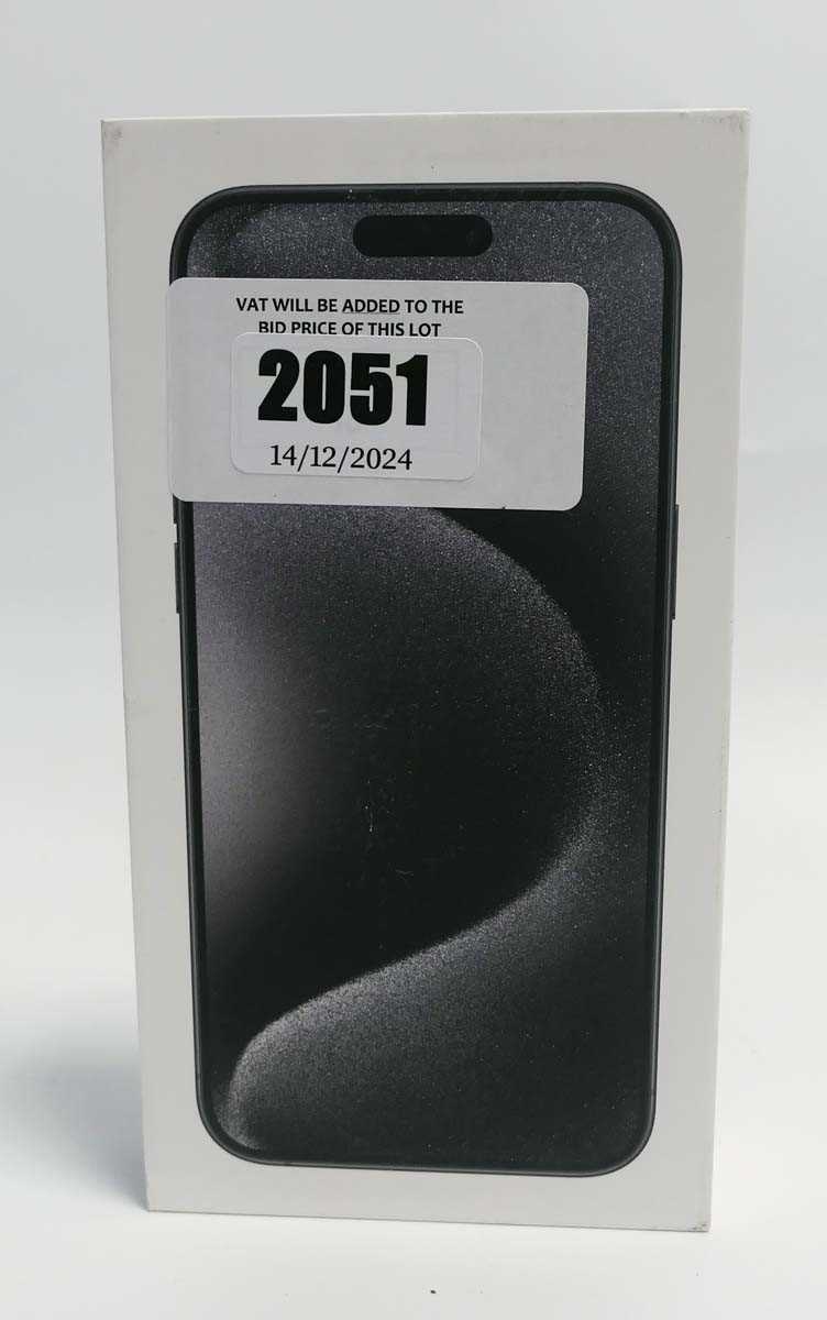 Lot 2051 - *Sealed* iPhone 15 Pro Max 512GB Black Titanium