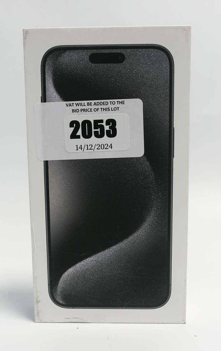 Lot 2053 - *Sealed* iPhone 15 Pro Max 512GB Black Titanium