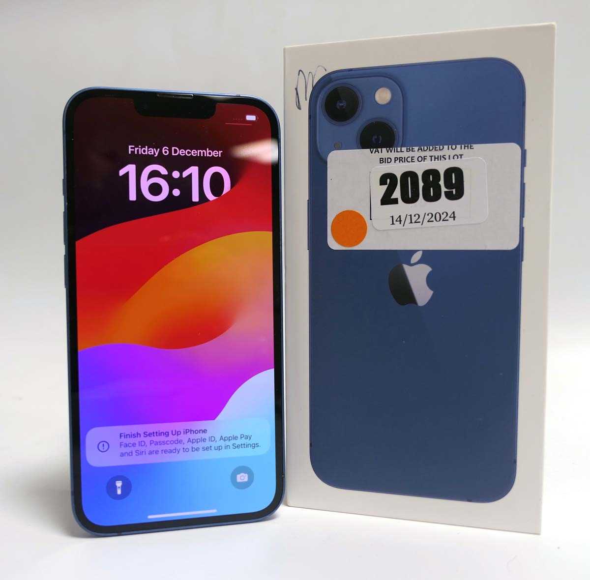 Lot 2089 - iPhone 13 128GB Blue with box