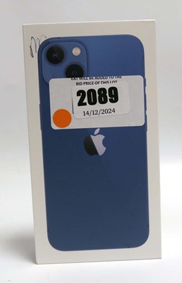 Lot 2089 - iPhone 13 128GB Blue with box