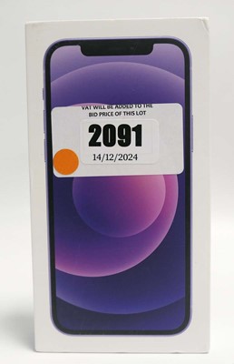 Lot 2091 - iPhone 12 64GB Purple with box