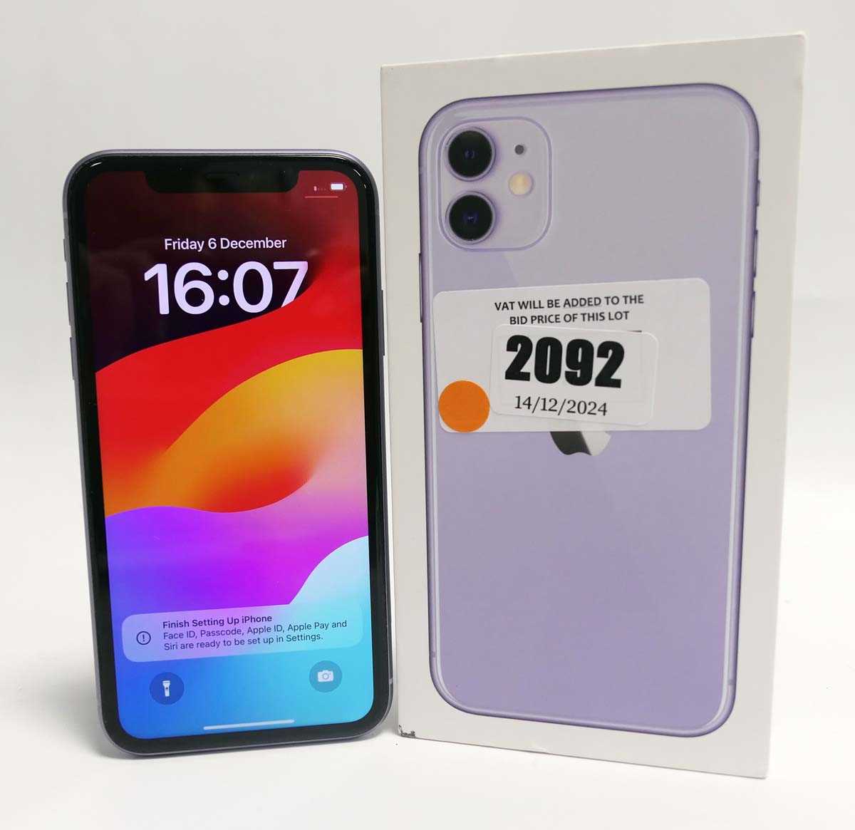 Lot 2092 - iPhone 11 128GB Purple with box