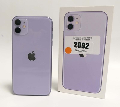 Lot 2092 - iPhone 11 128GB Purple with box