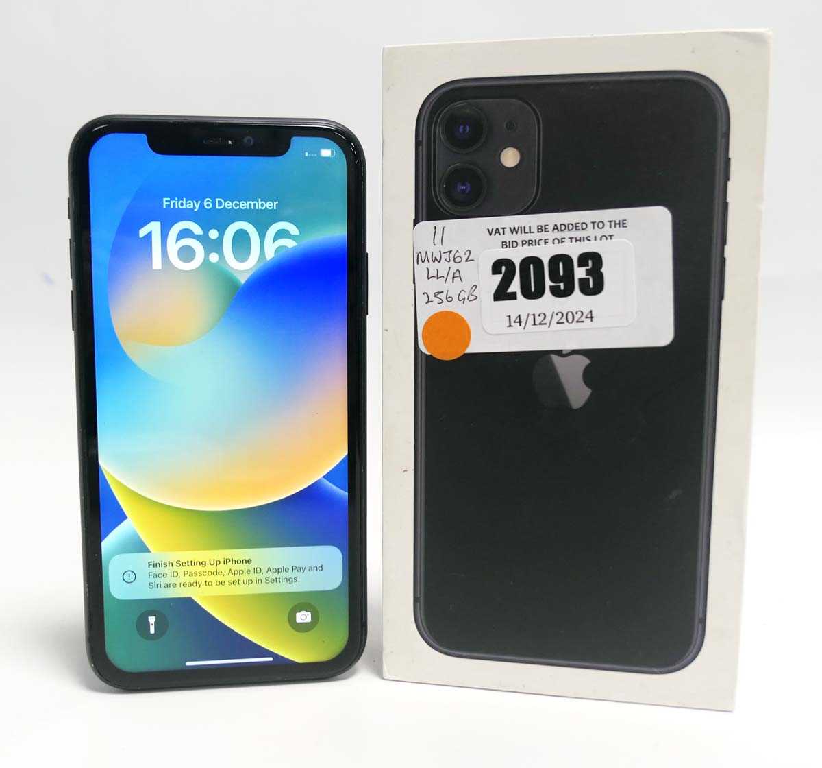 Lot 2093 - iPhone 11 256GB Black with box