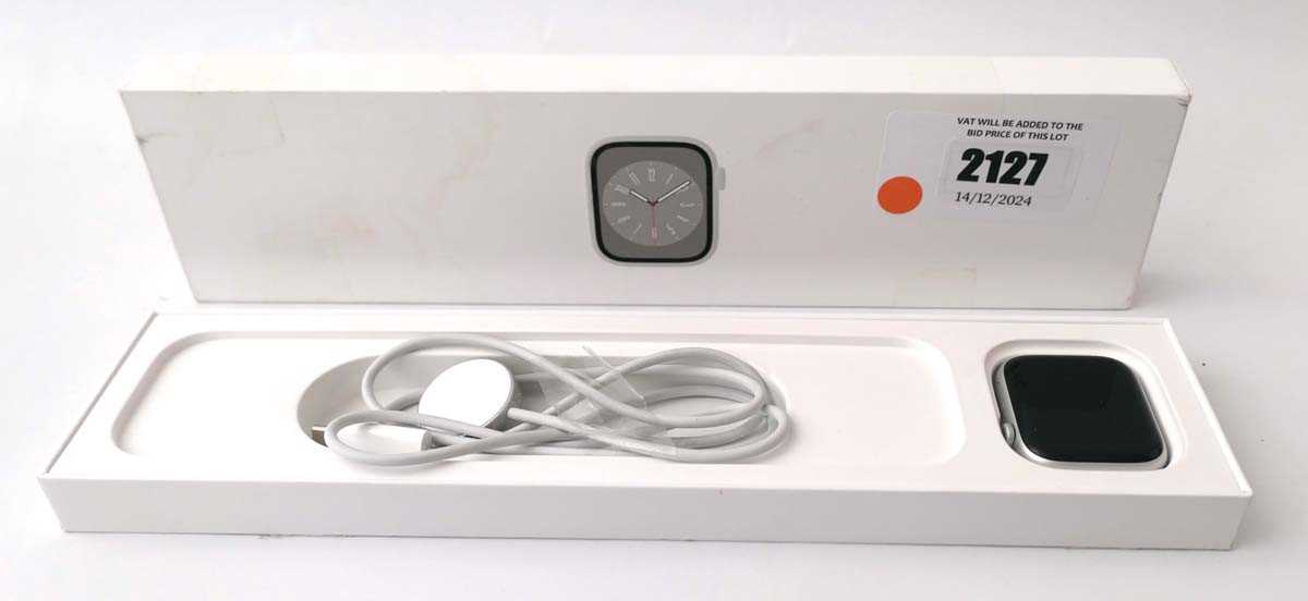 Lot 2127 - Apple Watch Series 8 45MM Silver