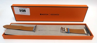 Lot 2136 - Apple Watch Hermes 44mm strap, boxed