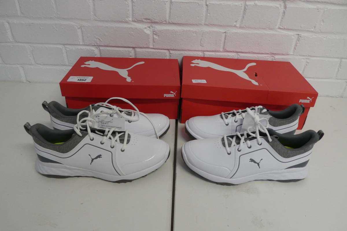 Lot 1352 - x2 boxed pairs of men's Puma grip fusion...