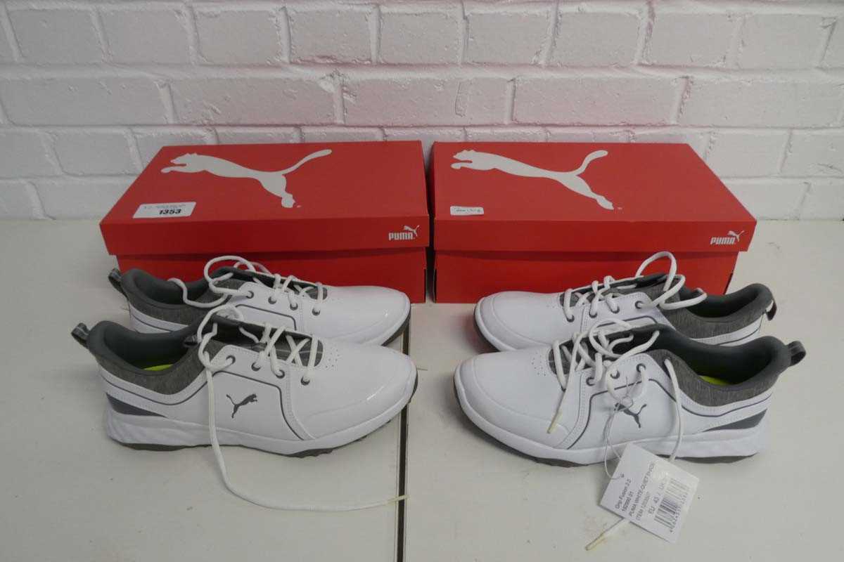 Lot 1353 - x2 boxed pairs of men's Puma grip fusion...