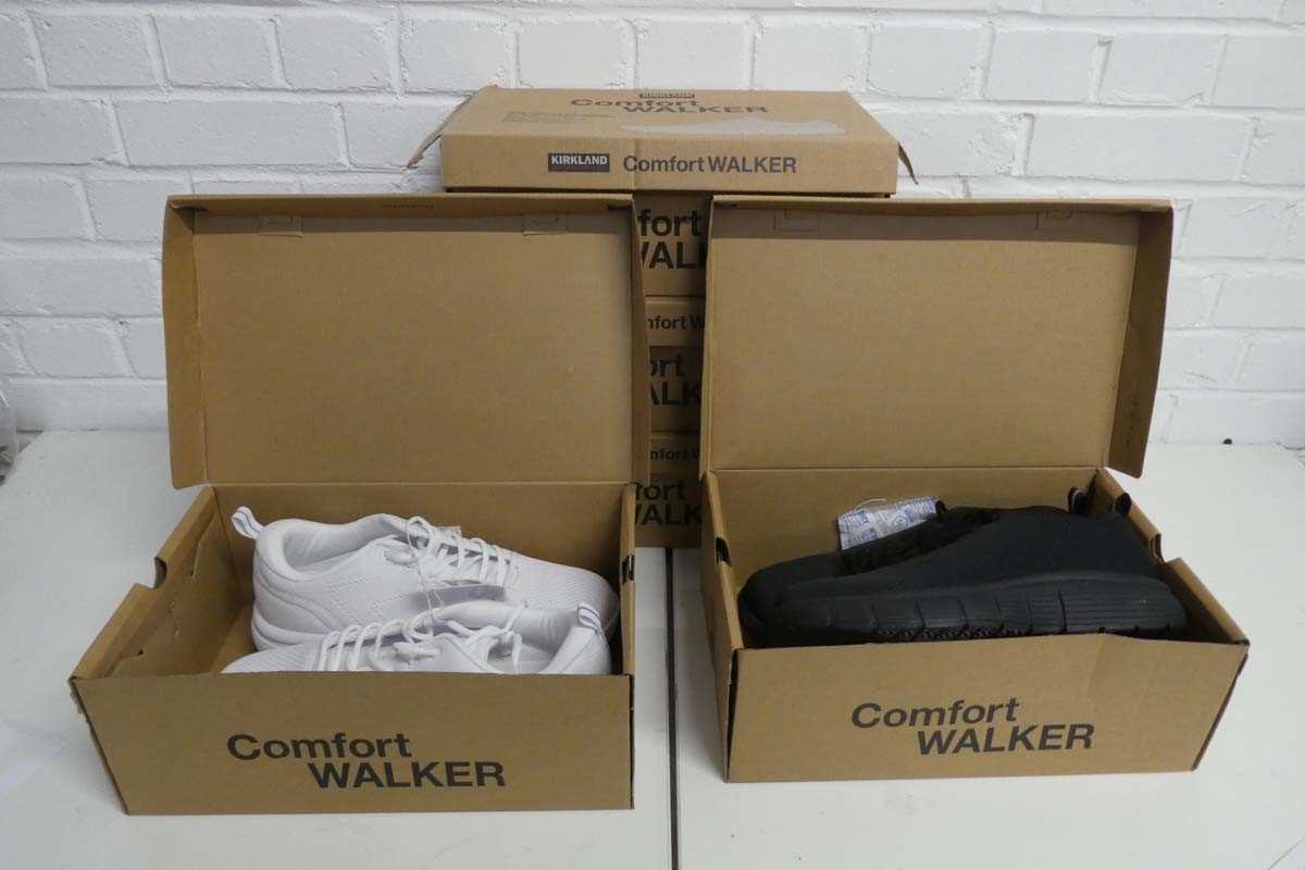 Lot 1374 - x5 boxes of Kirkland comfort walker trainers...