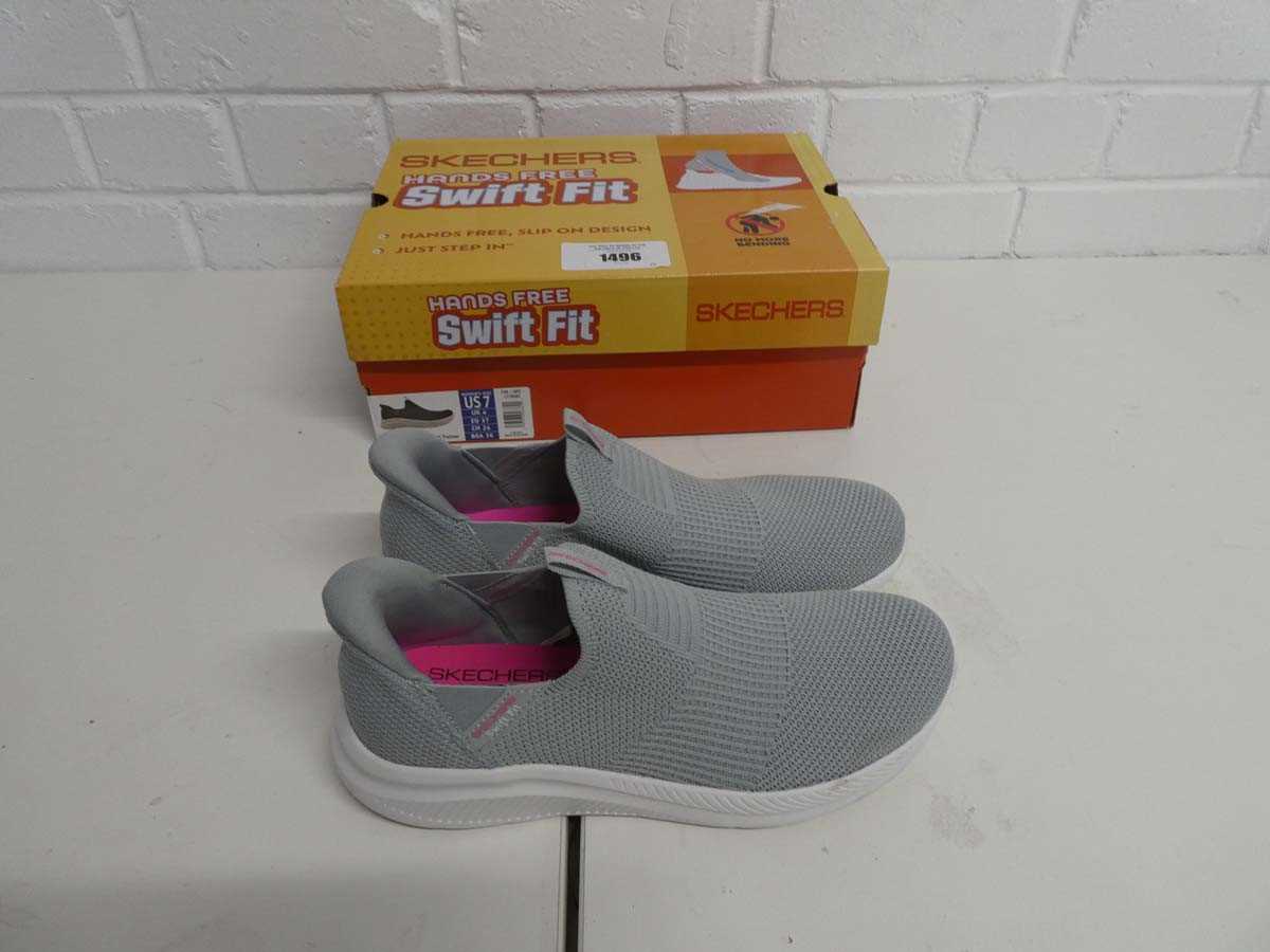 Lot 1496 - Boxed pair of ladies Skechers hands free swift...