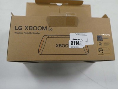 Lot 2114 - Boxed LG XBoom Go wireless portable speaker...