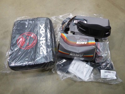 Lot 4409 - Two packs of Raven Halcon motocross goggles,...