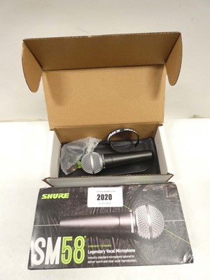 Lot 2020 - Shure SM58 microphone with box and accessories