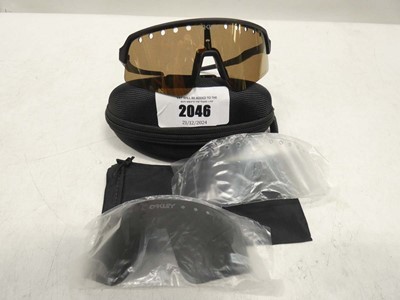 Lot 2046 - Oakley Sutro sunglasses with extra shades and...