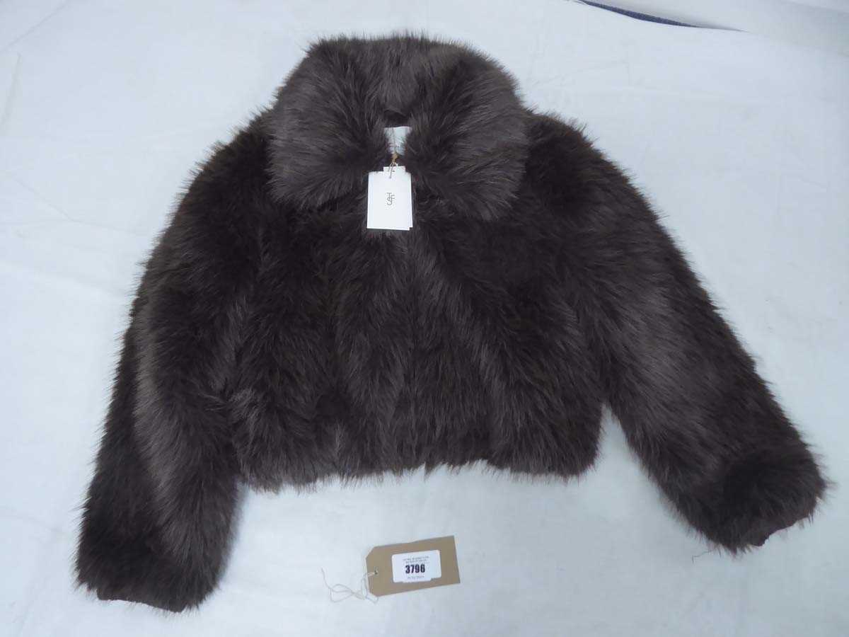 Lot 3796 - The Frankie Shop hope faux fur jacket in brown...