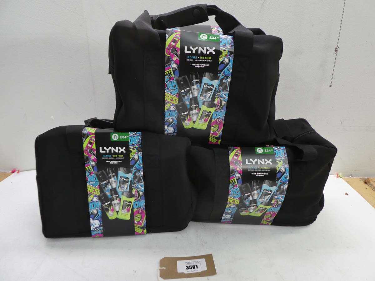 Lot 3 x Lynx The Supreme Squad toiletry gift sets