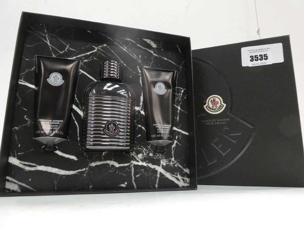 Lot Moncler Sunrise edp 100ml, 2 x shower gel...